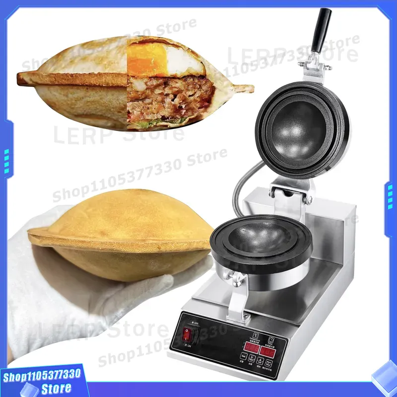 Waffle Cone Maker - Gewerbliche Waffeleisen-Heißpressmaschine mit Antihaftbeschichtung, erweiterte Platte,