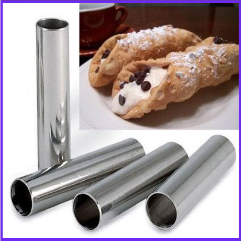 Danish Pancake Pan - Alluminum Cannoli Formen, 4 rohre/Packs Cannolo