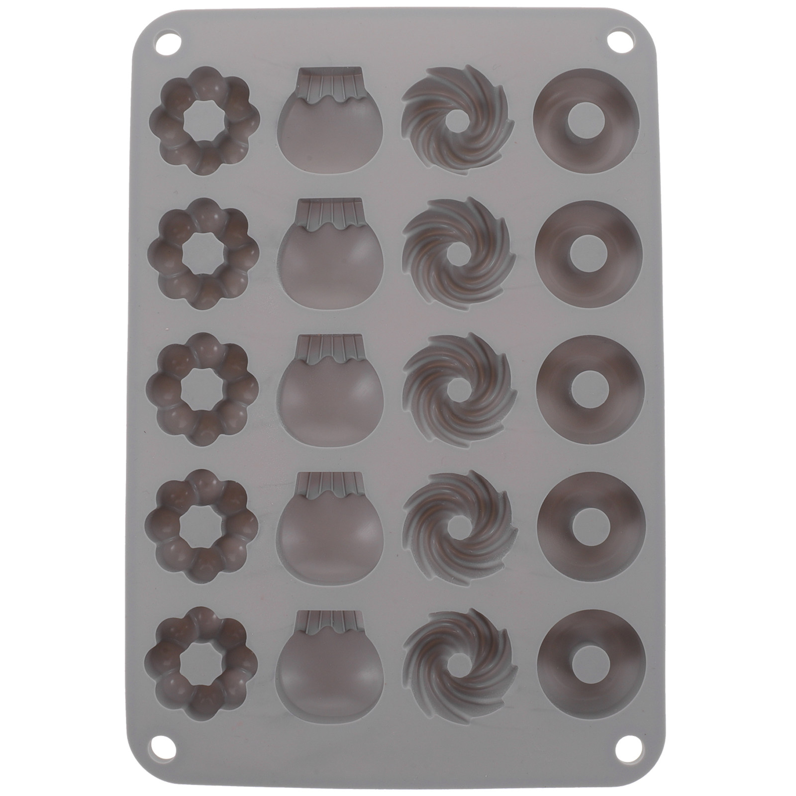 Donut Mold Silicone - Mini-Schokoladen-Donut-Silikonform Antihaftbeschichtet Leicht zu Reinigen DIY