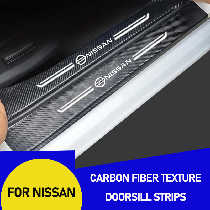 Crepe Pan Carbon - Kohlefaser-Einstiegsleisten für Nissan: Schutzfolien für Türeinstiegsleisten
