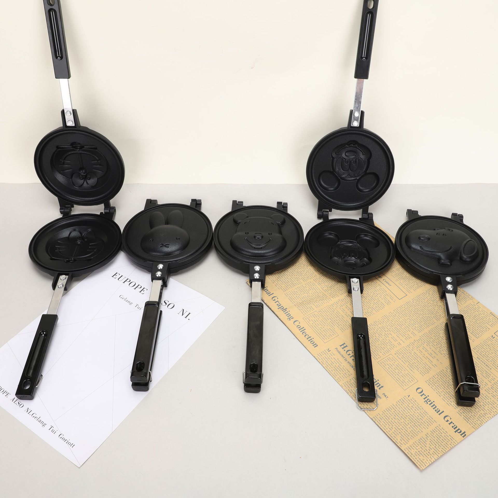 Multifunktionale Cartoon-Runde – Egg Waffle Pan Bewertung und Preis